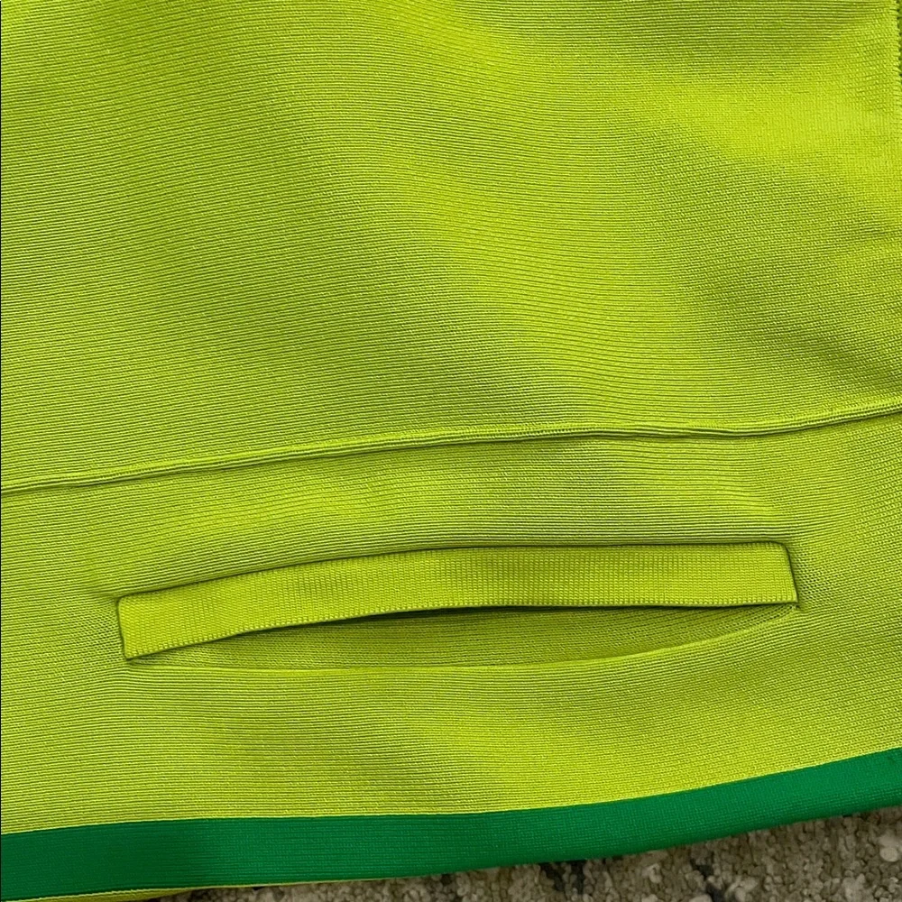 Bottega Veneta Neon Lime Track Pants with Green Side Stripes - Picture 3 of 6